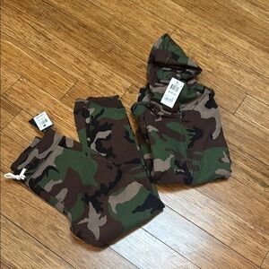Polo Camouflage Hoodie and Joggers Set